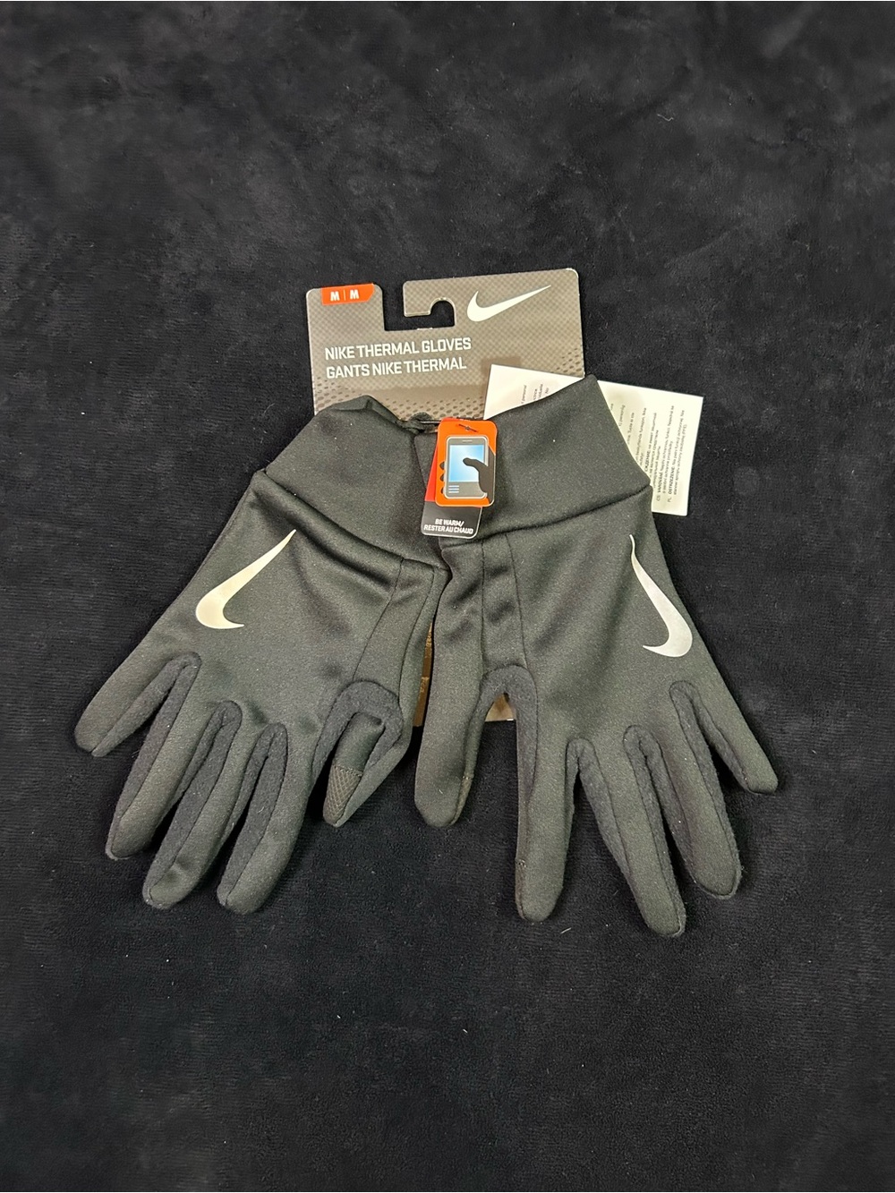 Nike Thermal Gloves Touchscreen Gray Medium NWT